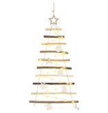 VidaXL Kerstboom met 30 LED Naturel 90 cm massief essenhout