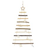 VidaXL Kerstboom met 30 LED Naturel 90 cm massief essenhout