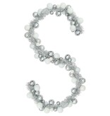 VidaXL Kerstbal Guirlande Wit en Zilver 186 cm Polystyreen