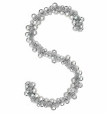 VidaXL Kerstbal Guirlande Zilver 186 cm Polystyreen