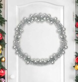 VidaXL Kerstbal Guirlande Zilver 186 cm Polystyreen