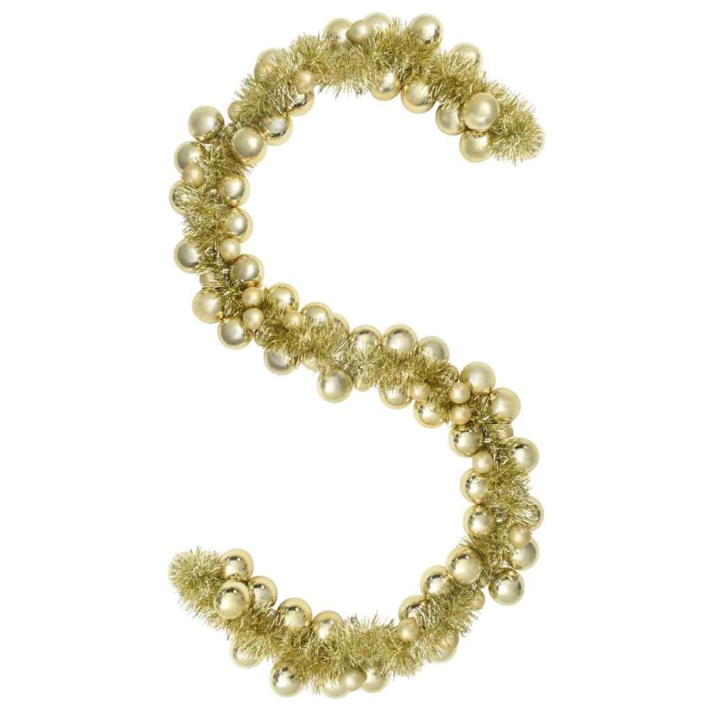 VidaXL Kerstbal Guirlande Goud 186 cm Polystyreen