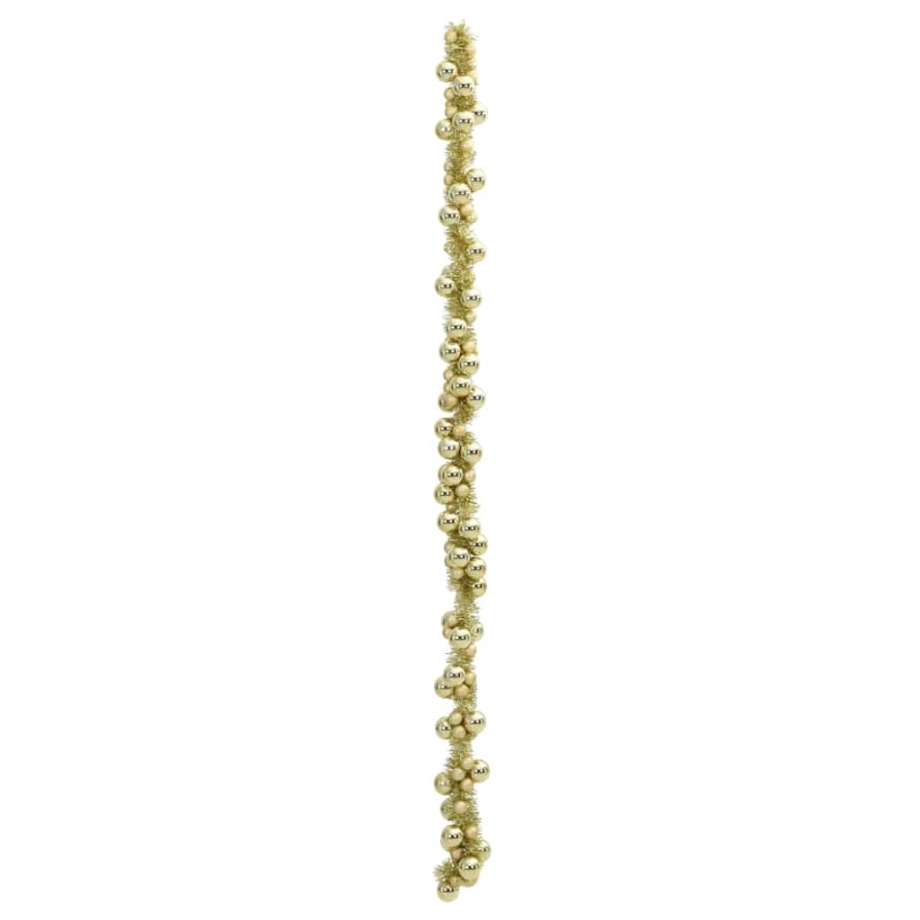 VidaXL Kerstbal Guirlande Goud 186 cm Polystyreen
