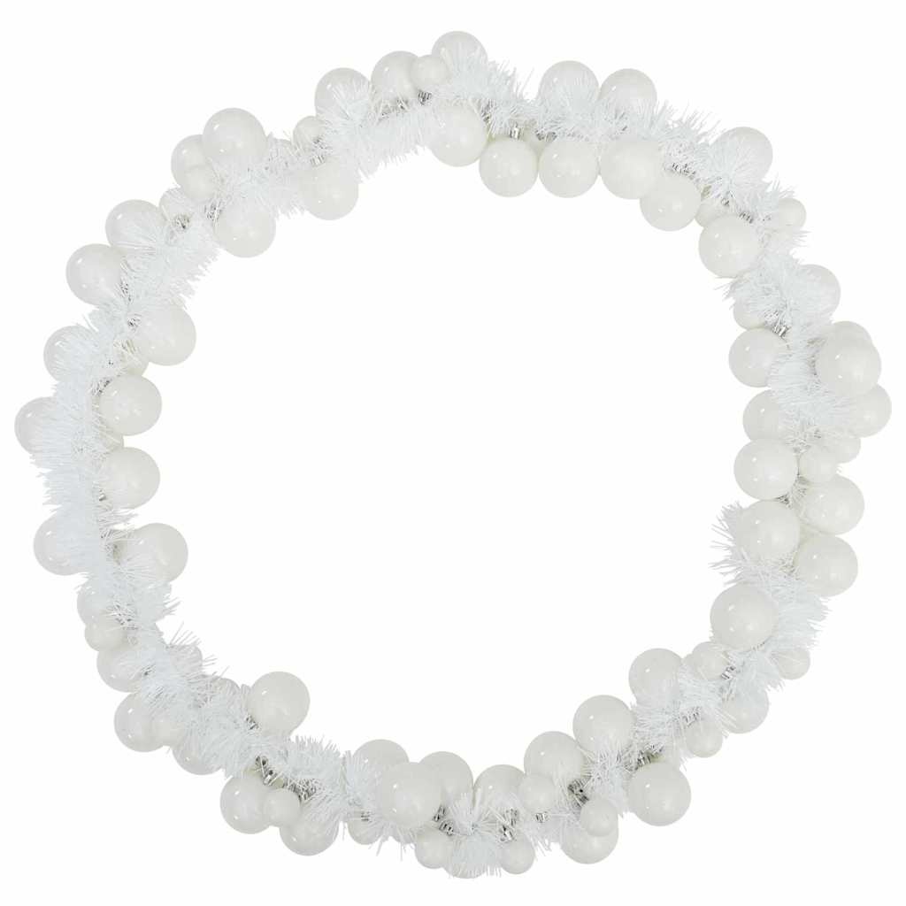 VidaXL Kerstbal Guirlande Wit 186 cm Polystyreen