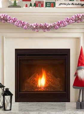 VidaXL Kerstbal Guirlande Roze 186 cm Polystyreen