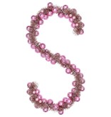 VidaXL Kerstbal Guirlande Roze 186 cm Polystyreen