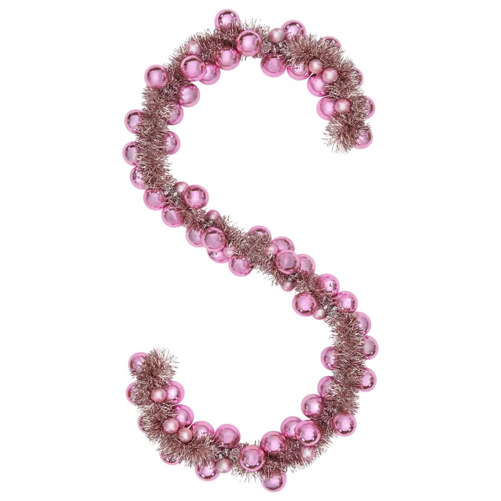 VidaXL Kerstbal Guirlande Roze 186 cm Polystyreen