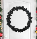 VidaXL Kerstbal Guirlande Zwart 186 cm Polystyreen