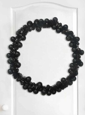 VidaXL Kerstbal Guirlande Zwart 186 cm Polystyreen