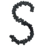 VidaXL Kerstbal Guirlande Zwart 186 cm Polystyreen