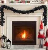 VidaXL Kerstbal Guirlande Zwart 186 cm Polystyreen