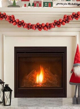 VidaXL Kerstbal Guirlande Rood 186 cm Polystyreen