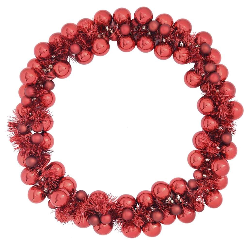 VidaXL Kerstbal Guirlande Rood 186 cm Polystyreen