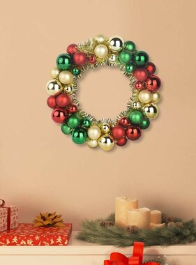 VidaXL Kerstbal Kransen 2 pcs Multikleur 33 x 33 x 7 cm Polystyreen