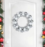 VidaXL Kerstbal Kransen 2 pcs Wit en Zilver 33 x 33 x 7 cm Polystyreen