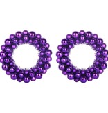 VidaXL Kerstbal Kransen 2 pcs Lila 33 x 33 x 7 cm Polystyreen