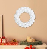 VidaXL Kerstbal Kransen 2 pcs Wit 33 x 33 x 7 cm Polystyreen