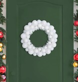 VidaXL Kerstbal Kransen 2 pcs Wit 33 x 33 x 7 cm Polystyreen