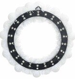 VidaXL Kerstbal Kransen 2 pcs Wit 33 x 33 x 7 cm Polystyreen