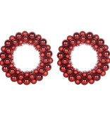 VidaXL Kerstbal Kransen 2 pcs Rood 33 x 33 x 7 cm Polystyreen