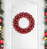 VidaXL Kerstbal Kransen 2 pcs Rood 33 x 33 x 7 cm Polystyreen