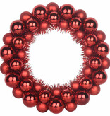 VidaXL Kerstbal Kransen 2 pcs Rood 33 x 33 x 7 cm Polystyreen