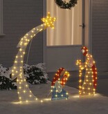 VidaXL Kerststal Scene Warmwit 149 x32 x 127.5 cm Polyester