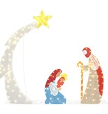 VidaXL Kerststal Scene Warmwit 149 x32 x 127.5 cm Polyester