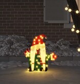 VidaXL Verlichte Gnoom met 60 LED Warmwit 71 x 64 cm Lurexfabric