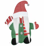 VidaXL Verlichte Gnoom met 60 LED Warmwit 71 x 64 cm Lurexfabric