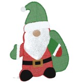 VidaXL Verlichte Kerstman met 60 LED Warmwit 62 x 70 cm Lurexfabric