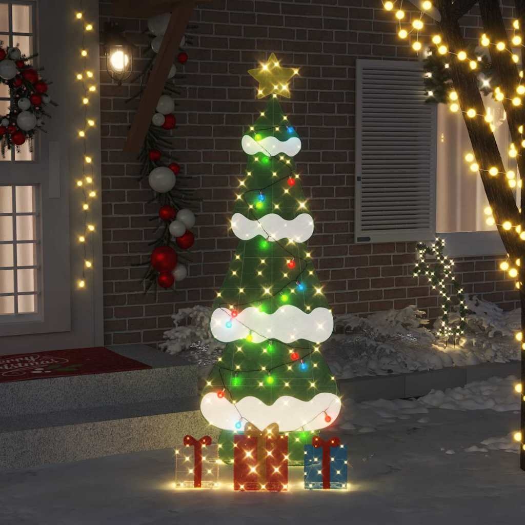 VidaXL Verlichte Kerstboom met 3 Cadeau Dozen 2D Warm Wit 210 cm