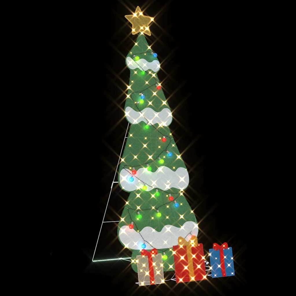 VidaXL Verlichte Kerstboom met 3 Cadeau Dozen 2D Warm Wit 210 cm
