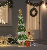 VidaXL Verlichte Kerstboom met 3 Cadeau Dozen 2D Warm Wit 180 cm