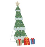 VidaXL Verlichte Kerstboom met 3 Cadeau Dozen 2D Warm Wit 180 cm