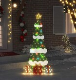 VidaXL Verlichte Kerstboom met 3 Cadeau Dozen 2D Warm Wit 180 cm