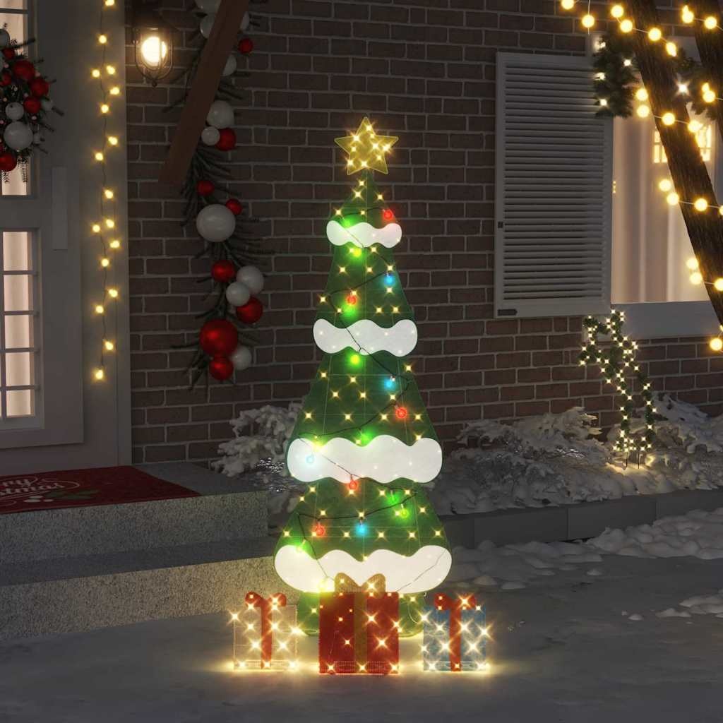 VidaXL Verlichte Kerstboom met 3 Cadeau Dozen 2D Warm Wit 180 cm