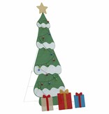 VidaXL Verlichte Kerstboom met 3 Cadeau Dozen 2D Warm Wit 180 cm