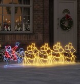 VidaXL Kerstversiering met 1224 LED Multikleur 69 x 79 cm PVC