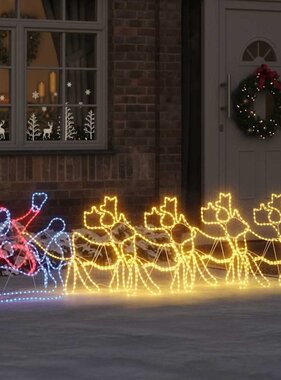 VidaXL Kerstversiering met 1224 LED Multikleur 69 x 79 cm PVC