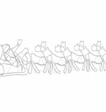 VidaXL Kerstversiering met 1224 LED Multikleur 69 x 79 cm PVC