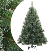 VidaXL Kunst Kerstboom met Geveerde Takken, Sneeuw Bedekt Wit 150 cm