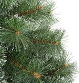 VidaXL Kunst Kerstboom met Geveerde Takken, Sneeuw Bedekt Wit 120 cm