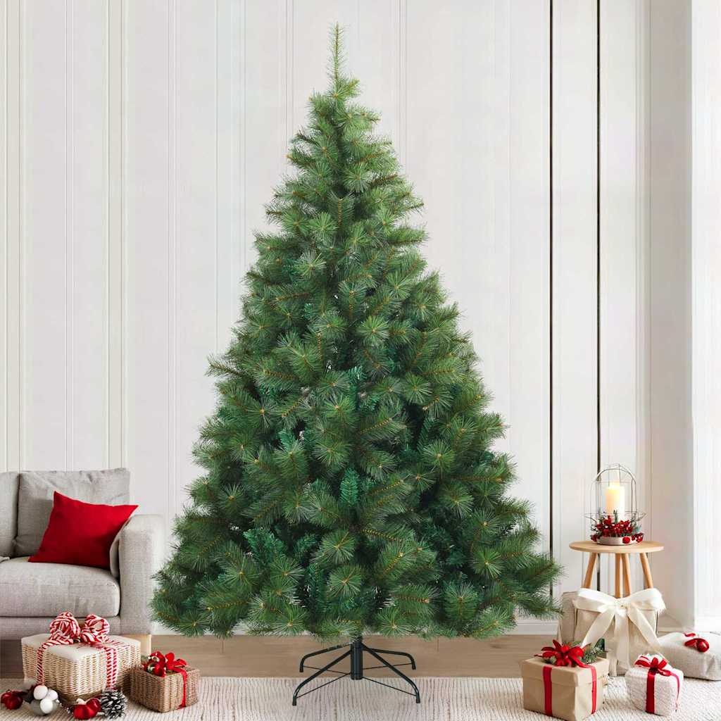 VidaXL Kunstmatige Inklapbare Kerstboom Groen 240 cm PVC, staal