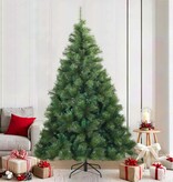 VidaXL Kunstmatige Inklapbare Kerstboom Groen 210 cm PVC, staal