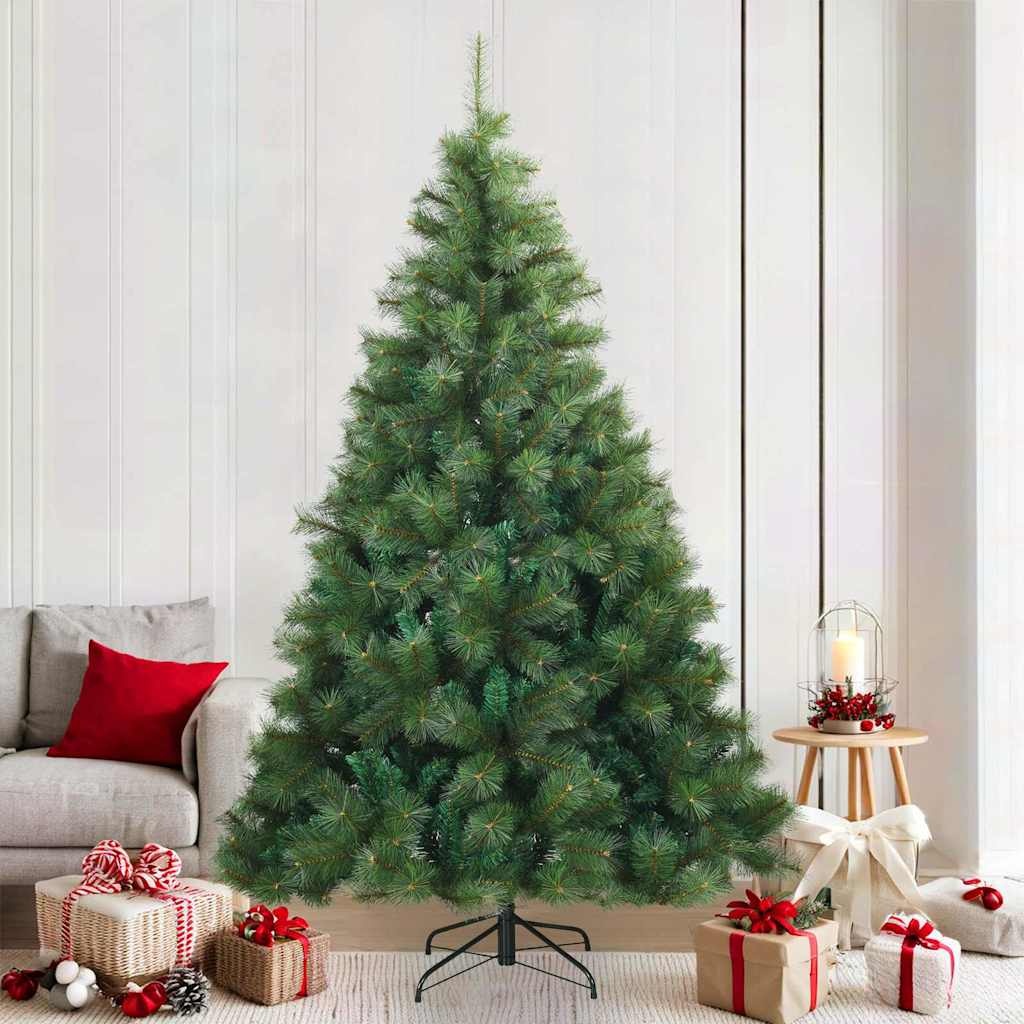 VidaXL Kunstmatige Inklapbare Kerstboom Groen 210 cm PVC, staal