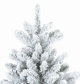 VidaXL Kunst Kerstboom met Geveerde Takken, Sneeuw Bedekt Wit 240 cm