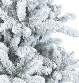 VidaXL Kunst Kerstboom met Geveerde Takken, Sneeuw Bedekt Wit 240 cm