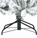 VidaXL Kunst Kerstboom met Geveerde Takken, Sneeuw Bedekt Wit 240 cm
