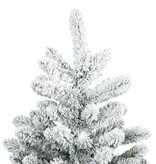 VidaXL Kunst Kerstboom met Geveerde Takken, Sneeuw Bedekt Wit 150 cm